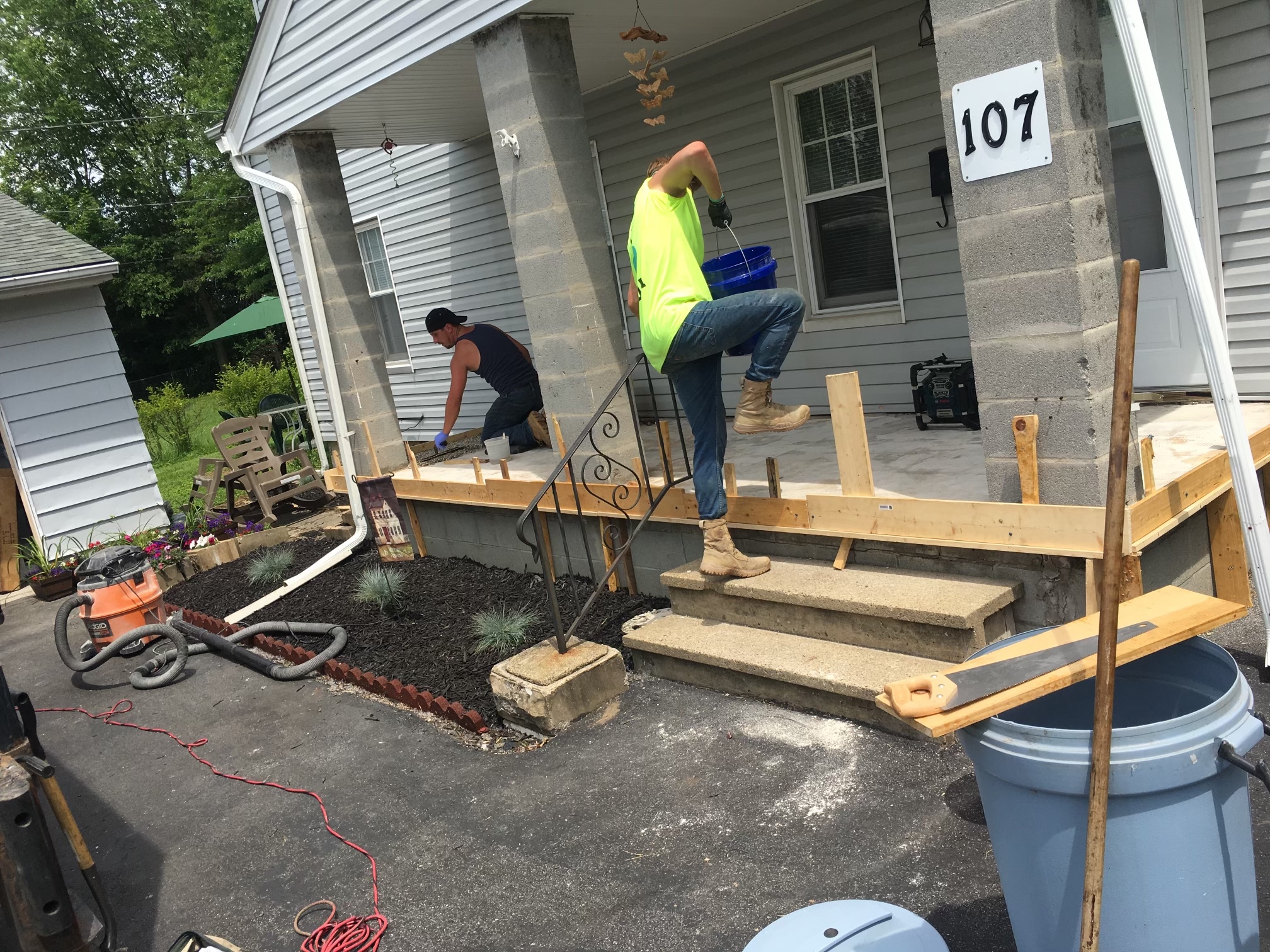 Concrete Porch, Cement Porch, Concrete Steps, Polyaspartic Coating